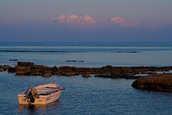 'Boat at Turtle Beach' - Kefalonia